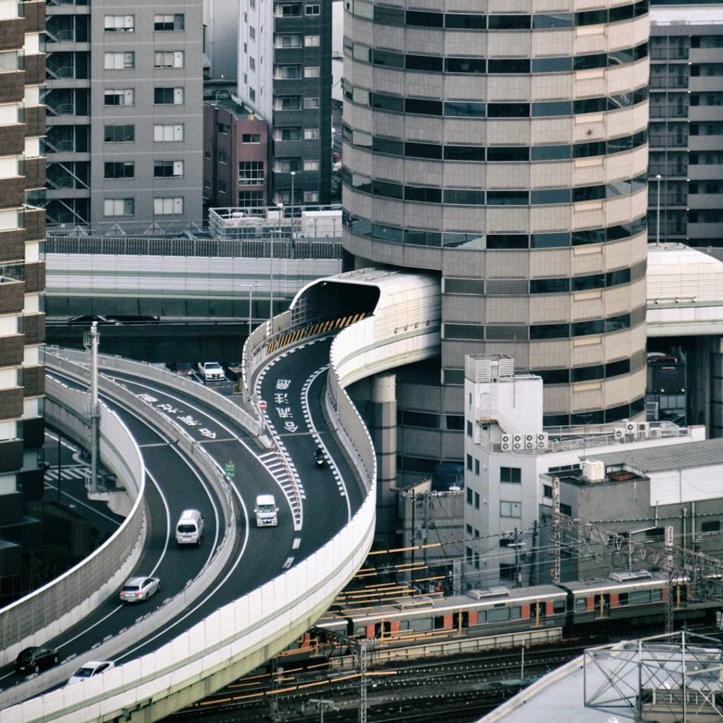 Unique Japanese architecture - gate tower building